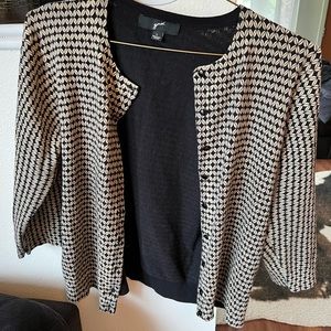 Women’s GNW brand black/cream cardigan.
